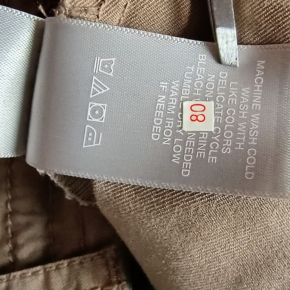 Liz Claiborne Cargo Embroidered Floral Khaki  Pants‎ Drawstring Waist Women's 6 - Picture 14 of 15